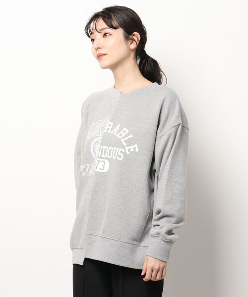 AMERICAN HOLIC（アメリカンホリック）の「切り替えロゴ裏毛プルオーバー（スウェット・レディース・ホワイト系その他/グレー系その他・FREE）」の13枚目の写真