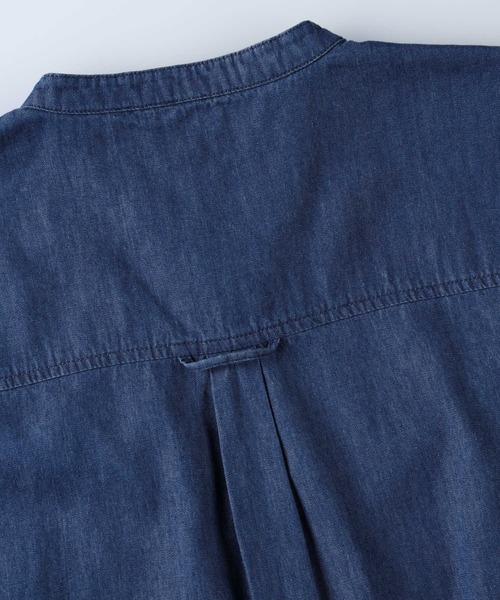 BACK NUMBER（バックナンバー）の「【BACK NUMBER】ビッグシルエットスタンドカラーシャツ（シャツ/ブラウス・メンズ・ダークインディゴブルー・S/M/L）」の11枚目の写真