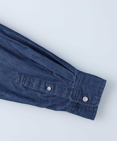 BACK NUMBER（バックナンバー）の「【BACK NUMBER】ビッグシルエットスタンドカラーシャツ（シャツ/ブラウス・メンズ・ダークインディゴブルー・S/M/L）」の7枚目の写真