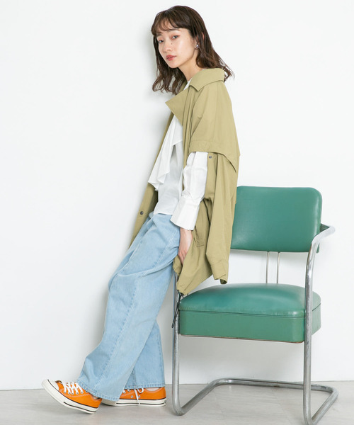 KBF（ケイビーエフ）の「アシメマントブラウス（シャツ/ブラウス・レディース・オフホワイト/ベージュ系その他/ブルー系その他/ブラック・ONE）」の5枚目の写真