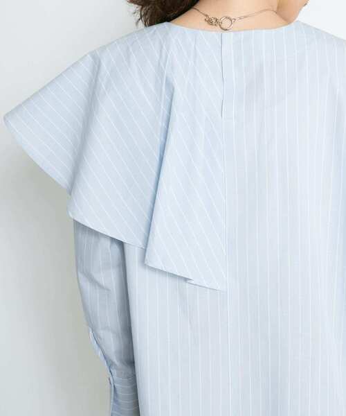 KBF（ケイビーエフ）の「アシメマントブラウス（シャツ/ブラウス・レディース・オフホワイト/ベージュ系その他/ブルー系その他/ブラック・ONE）」の16枚目の写真