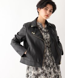 OPAQUE.CLIP | シンセティックレザー ライダースジャケット(ライダースジャケット)