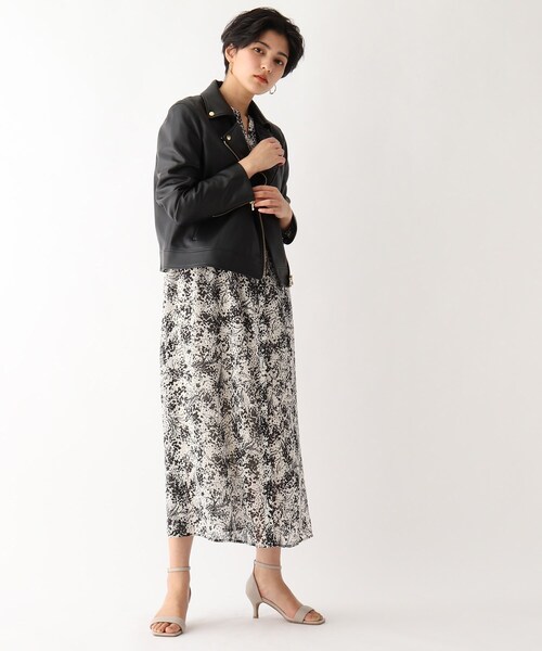 OPAQUE.CLIP（オペークドットクリップ）の「◆シンセティックレザー ライダースジャケット（ライダースジャケット・レディース・ベージュ/ブラック・40/36/34/42/38）」の18枚目の写真