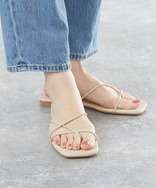 menue(メヌエ)の「2way華奢ストラップサンダル(サンダル・レディース・アッシュグレー/グリーン/ブラウン/ブラック/アイボリー/シルバー/オレンジ・LL/3L/S/M/L/XS)」の10枚目の写真