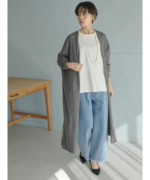 AMERICAN HOLIC(アメリカンホリック)の「UVカット丈違いニュアンスカーディガン(カーディガン/ボレロ・レディース・ライトベージュ/チャコールグレー/ブラック・L/M)」の3枚目の写真