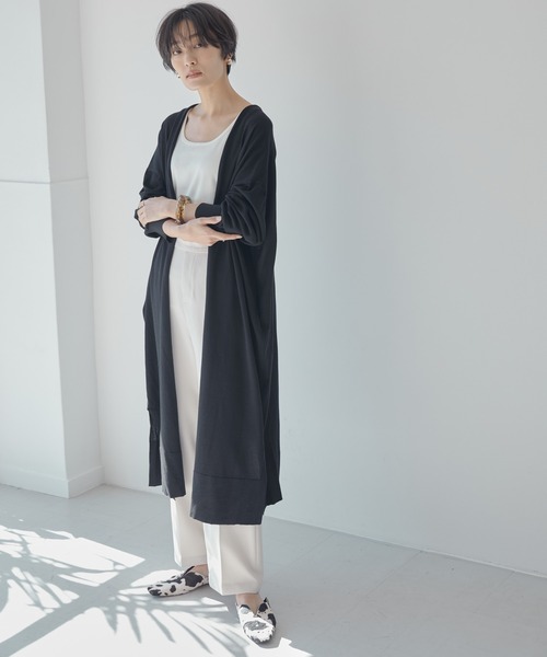 AMERICAN HOLIC(アメリカンホリック)の「UVカット丈違いニュアンスカーディガン(カーディガン/ボレロ・レディース・ライトベージュ/チャコールグレー/ブラック・L/M)」の2枚目の写真