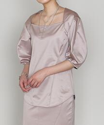 ASTRAET（アストラット）の「別注＜MUKASA for ASTRAET＞トラペーズネック バルーンスリーブカットソー（Tシャツ/カットソー）」