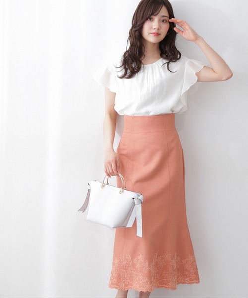 PROPORTION BODY DRESSING（プロポーションボディドレッシング）の「ダブルリボンシアーブラウス / 1212110502（シャツ/ブラウス・レディース・ピンク/グレー/ホワイト系その他・SMALL/MEDIUM）」の4枚目の写真