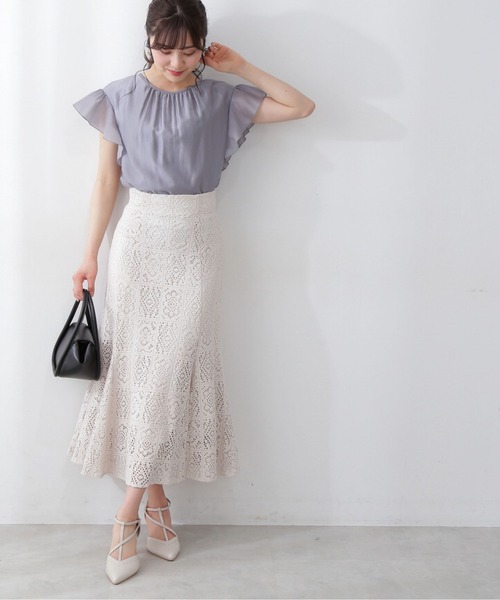 PROPORTION BODY DRESSING（プロポーションボディドレッシング）の「ダブルリボンシアーブラウス / 1212110502（シャツ/ブラウス・レディース・ピンク/グレー/ホワイト系その他・SMALL/MEDIUM）」の8枚目の写真