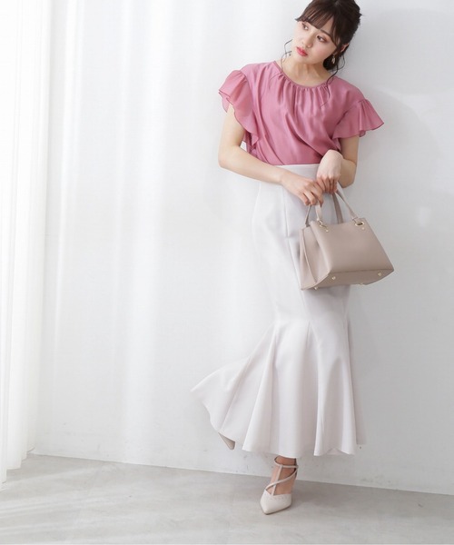 PROPORTION BODY DRESSING（プロポーションボディドレッシング）の「ダブルリボンシアーブラウス / 1212110502（シャツ/ブラウス・レディース・ピンク/グレー/ホワイト系その他・SMALL/MEDIUM）」の5枚目の写真