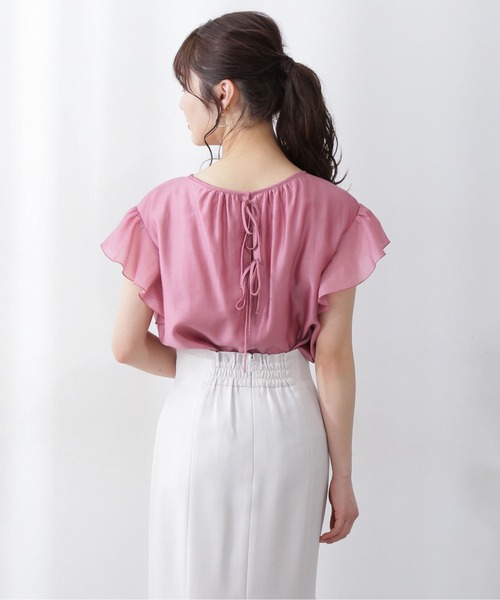 PROPORTION BODY DRESSING（プロポーションボディドレッシング）の「ダブルリボンシアーブラウス / 1212110502（シャツ/ブラウス・レディース・ピンク/グレー/ホワイト系その他・SMALL/MEDIUM）」の10枚目の写真