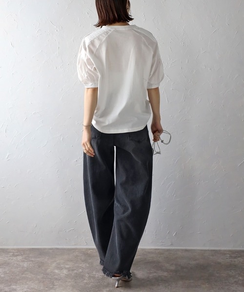 Hello Bonjour！/半袖シャツ/--/リネン/BLK/21-051-560-1010-3-0 ゴーシュ オーガニックドビー 半袖シャツ - SUSCON + RUSTIC