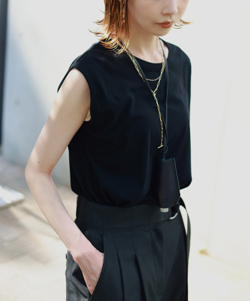 SLOBE IENA(スローブイエナ)の「ハイスピン天竺タンク(タンクトップ・レディース・ホワイト/ブラック/ブラウン/オレンジ/ブルー系その他・FREE)」の17枚目の写真