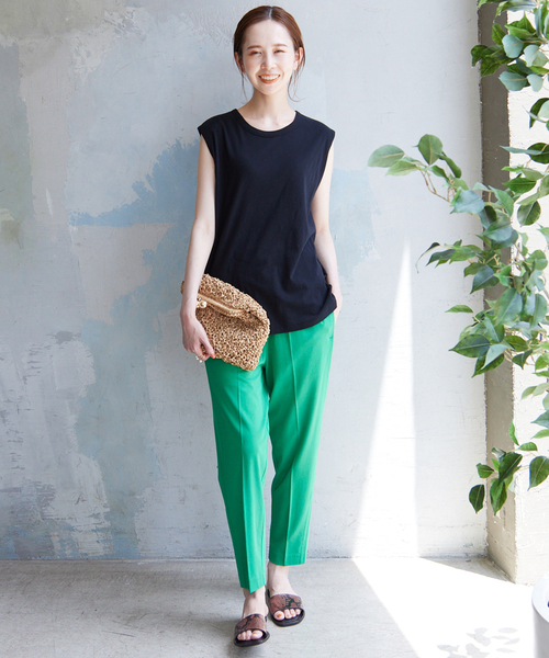 SLOBE IENA(スローブイエナ)の「ハイスピン天竺タンク(タンクトップ・レディース・ホワイト/ブラック/ブラウン/オレンジ/ブルー系その他・FREE)」の19枚目の写真