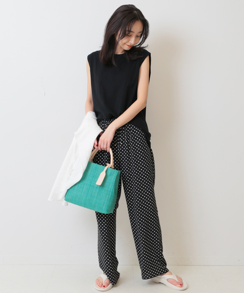 SLOBE IENA(スローブイエナ)の「ハイスピン天竺タンク(タンクトップ・レディース・ホワイト/ブラック/ブラウン/オレンジ/ブルー系その他・FREE)」の22枚目の写真