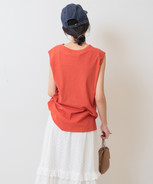 SLOBE IENA(スローブイエナ)の「ハイスピン天竺タンク(タンクトップ・レディース・ホワイト/ブラック/ブラウン/オレンジ/ブルー系その他・FREE)」の6枚目の写真