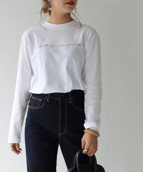 HER CLOSET(ハークローゼット)の「【shemoshelly】5.6オンス片面プリントロゴロンT(Tシャツ/カットソー・レディース・ホワイト/ブラック・S)」の16枚目の写真