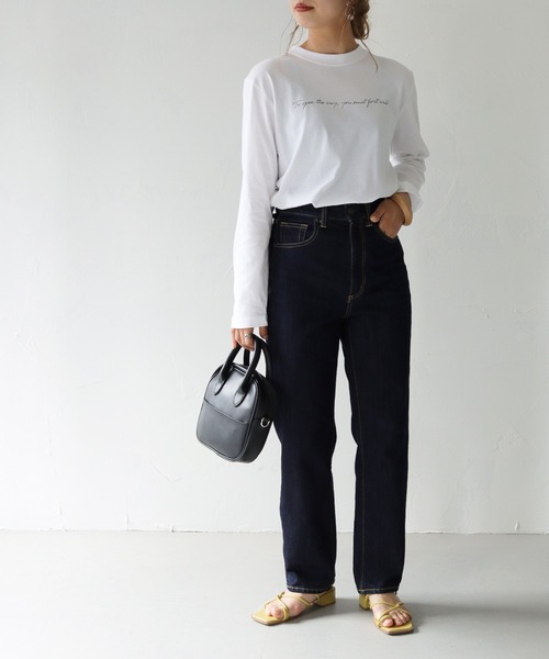 HER CLOSET(ハークローゼット)の「【shemoshelly】5.6オンス片面プリントロゴロンT(Tシャツ/カットソー・レディース・ホワイト/ブラック・S)」の18枚目の写真