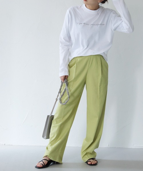 HER CLOSET(ハークローゼット)の「【shemoshelly】5.6オンス片面プリントロゴロンT(Tシャツ/カットソー・レディース・ホワイト/ブラック・S)」の6枚目の写真