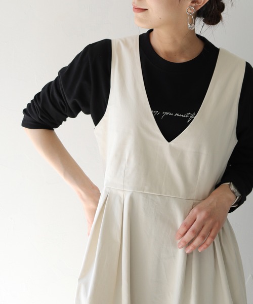 HER CLOSET(ハークローゼット)の「【shemoshelly】5.6オンス片面プリントロゴロンT(Tシャツ/カットソー・レディース・ホワイト/ブラック・S)」の22枚目の写真