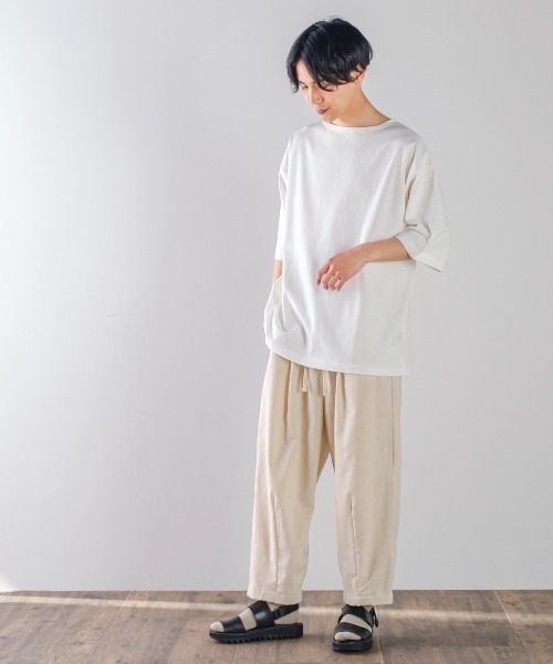 improves(インプローブス)の「USコットン ワイドシルエット 半袖バスクシャツ(Tシャツ/カットソー・メンズ・ブラック/オフホワイト/ブルー/A/B/C・MEDIUM/LARGE)」の21枚目の写真