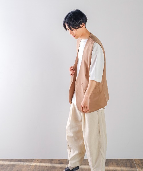 improves(インプローブス)の「USコットン ワイドシルエット 半袖バスクシャツ(Tシャツ/カットソー・メンズ・ブラック/オフホワイト/ブルー/A/B/C・MEDIUM/LARGE)」の10枚目の写真