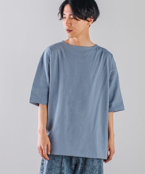 improves(インプローブス)の「USコットン ワイドシルエット 半袖バスクシャツ(Tシャツ/カットソー・メンズ・ブラック/オフホワイト/ブルー/A/B/C・MEDIUM/LARGE)」の18枚目の写真