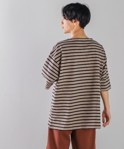 improves(インプローブス)の「USコットン ワイドシルエット 半袖バスクシャツ(Tシャツ/カットソー・メンズ・ブラック/オフホワイト/ブルー/A/B/C・MEDIUM/LARGE)」の19枚目の写真