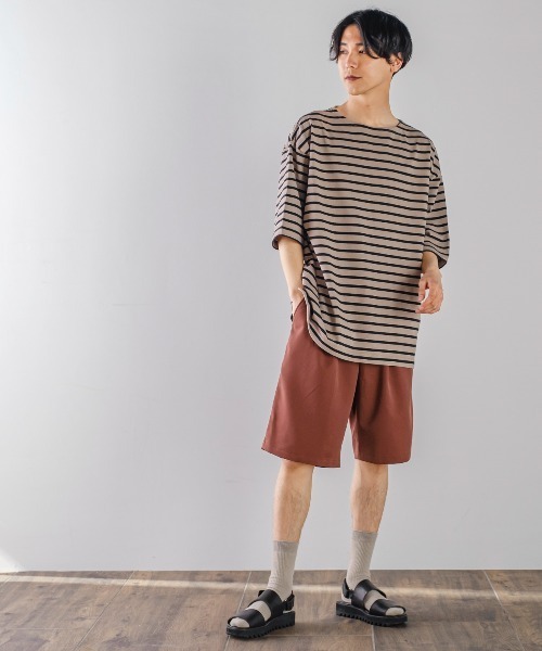 improves(インプローブス)の「USコットン ワイドシルエット 半袖バスクシャツ(Tシャツ/カットソー・メンズ・ブラック/オフホワイト/ブルー/A/B/C・MEDIUM/LARGE)」の15枚目の写真