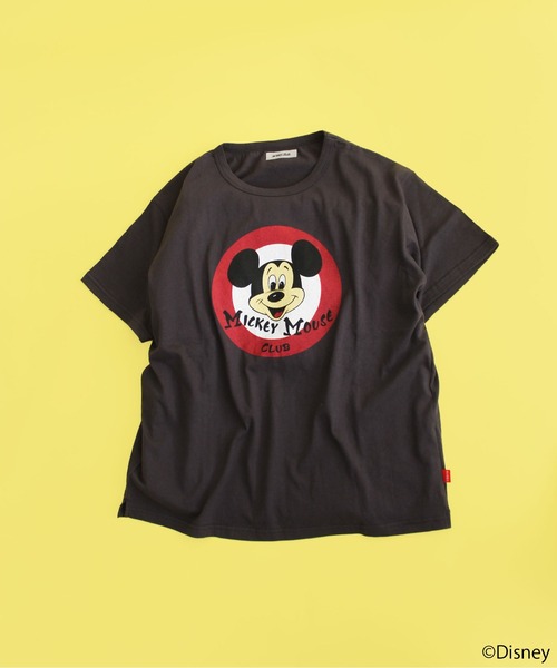AVIREX（アヴィレックス）の「AVIREX/MICKEY MOUSE CLUB T-SHIRT/ アヴィレックス/ミッキーマウス クラブティーシャツ（Tシャツ/カットソー・レディース・ホワイト/チャコールグレー・FREE）」の5枚目の写真