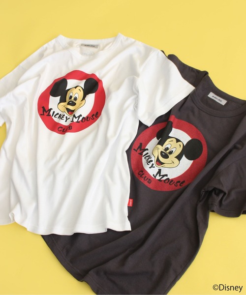 AVIREX（アヴィレックス）の「AVIREX/MICKEY MOUSE CLUB T-SHIRT/ アヴィレックス/ミッキーマウス クラブティーシャツ（Tシャツ/カットソー・レディース・ホワイト/チャコールグレー・FREE）」の18枚目の写真