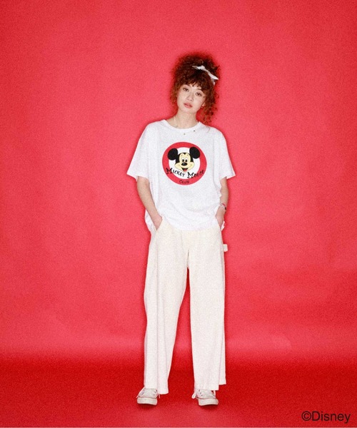 AVIREX（アヴィレックス）の「AVIREX/MICKEY MOUSE CLUB T-SHIRT/ アヴィレックス/ミッキーマウス クラブティーシャツ（Tシャツ/カットソー・レディース・ホワイト/チャコールグレー・FREE）」の20枚目の写真