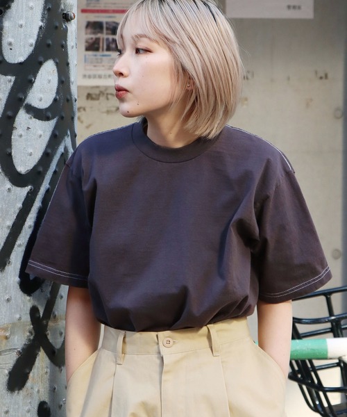PRO CLUB (プロクラブ)の「▲Pro Club/プロクラブ 101 Adult Short Sleeve Tee Crew Neck(Heavyweight) 半袖Tシャツ カットソー ヘビーウェイト(Tシャツ/カットソー・メンズ・チャコール/バイオレット/ピンク/オリーブ/イエロー・2XL/L/M/XL/S)」の9枚目の写真