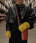 AMERI(アメリ)の「GENTLE FAKE LEATHER JACKET(その他アウター ...