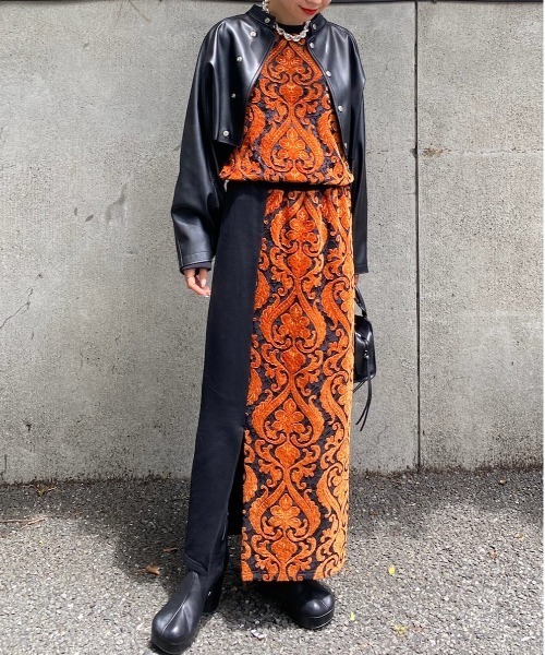 ROUND SHORT SYNTHETIC LEATHER JACKET（その他アウター）｜Ameri