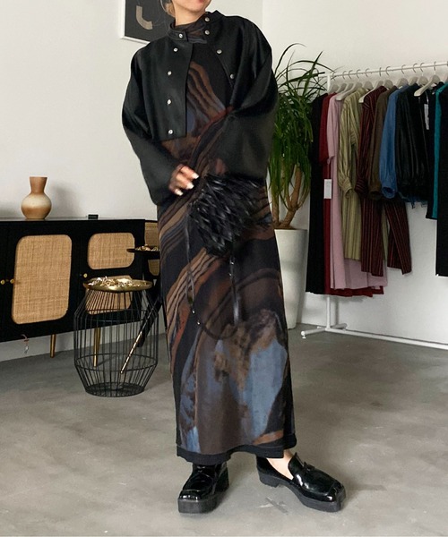 ameri アメリROUND SHORT FAKE LEATHER JACKET ROUND SHORT SYNTHETIC LEATHER JACKET（その他アウター