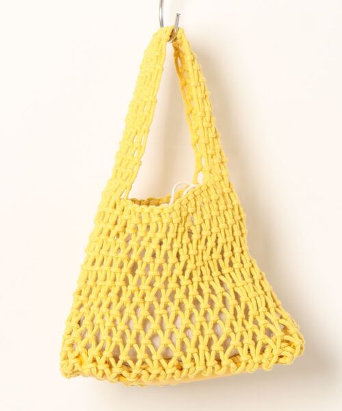 aimoha（アイモハ）の「編みハンドバッグ（ハンドバッグ・レディース・ホワイト/ブラック/ベージュ/グリーン/ブルー/イエロー/イエロー系その他2・FREE）」の7枚目の写真