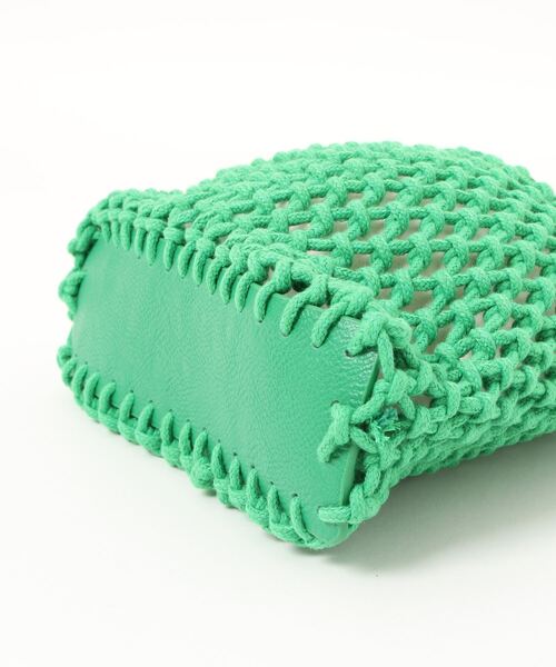 aimoha（アイモハ）の「編みハンドバッグ（ハンドバッグ・レディース・ホワイト/ブラック/ベージュ/グリーン/ブルー/イエロー/イエロー系その他2・FREE）」の10枚目の写真