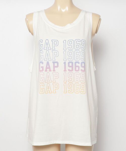 GAP(ギャップ)の「GapFit GAPロゴ マッスルタンクトップ(Tシャツ/カットソー・レディース・ホワイト系その他・S/M/L/XS/XXS)」の4枚目の写真