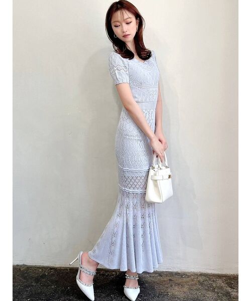 RESEXXY(リゼクシー)の「クロシェニットマーメイドワンピース(ワンピース・レディース・ブラック/ピンク/ブルー/アイボリー・FREE)」の16枚目の写真