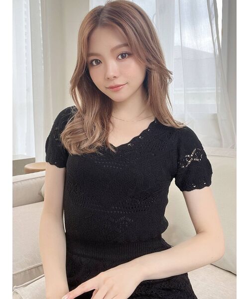 RESEXXY(リゼクシー)の「クロシェニットマーメイドワンピース(ワンピース・レディース・ブラック/ピンク/ブルー/アイボリー・FREE)」の22枚目の写真