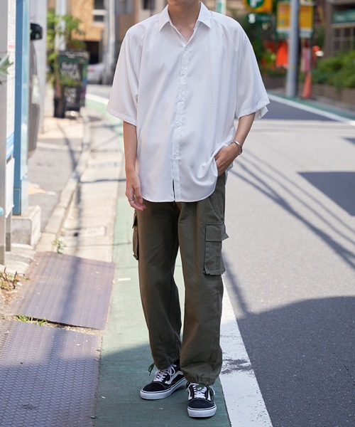 MAISON CLUB(メゾンクラブ)の「【MAISON CLUB】シンプルルーズカジュアルシャツ SCCH017 ※(シャツ/ブラウス・メンズ・ホワイト/ブラック/グレー/ブルー・FREE)」の18枚目の写真