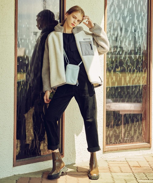 MILKFED.（ミルクフェド）の「BOA ZIP UP BICOLOR HOODED JACKET（ブルゾン・レディース・グレー/ベージュ・M/S）」の18枚目の写真