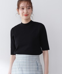 N.（N. Natural Beauty Basic） | 【追加生産】◆総針ボトルネック５分袖ニット(ニット/セーター)