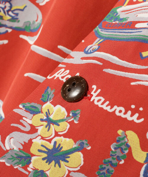 SUN SURF(サンサーフ)の「SUN SURF / SPECIAL EDITION “PAA AIR TRAVEL”アロハシャツ(シャツ/ブラウス・メンズ・レッド/イエロー・LARGE/X-LARGE)」の5枚目の写真
