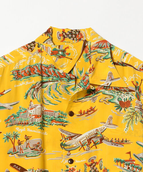 SUN SURF(サンサーフ)の「SUN SURF / SPECIAL EDITION “PAA AIR TRAVEL”アロハシャツ(シャツ/ブラウス・メンズ・レッド/イエロー・LARGE/X-LARGE)」の7枚目の写真