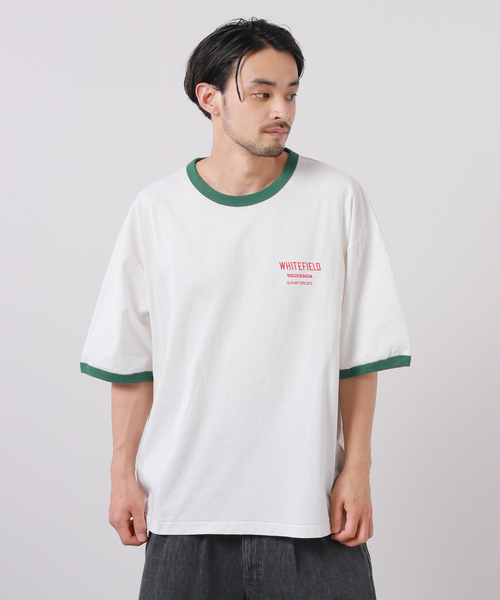 JOURNAL STANDARD(ジャーナルスタンダード)の「【WHITE FIELD/ホワイトフィールド】別注 ヴィンテージ トリミングTシャツ(Tシャツ/カットソー・メンズ・ネイビー/グリーン/ブルー系その他・MEDIUM/LARGE)」の5枚目の写真