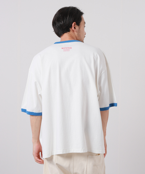 JOURNAL STANDARD(ジャーナルスタンダード)の「【WHITE FIELD/ホワイトフィールド】別注 ヴィンテージ トリミングTシャツ(Tシャツ/カットソー・メンズ・ネイビー/グリーン/ブルー系その他・MEDIUM/LARGE)」の7枚目の写真