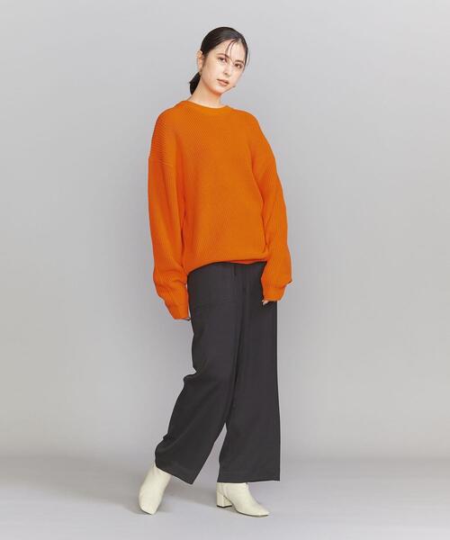 BEAUTY&YOUTH UNITED ARROWS(ビューティーアンドユースユナイテッドアローズ)の「【WEB限定】ウォッシャブル アゼ バルーン クルーネック ニット(ニット/セーター・メンズ・ライトブルー/ブラック/ベージュ/オレンジ・S/M/L)」の22枚目の写真