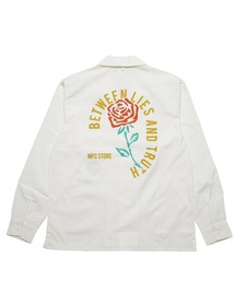 MFC STORE WHITE TAG LOGO BETTWEEN L/S SHIRT
